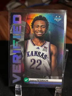 2025 Topps Bowman U Chrome Verified Rookie Refractor #BV-2 Darryn Peterson Jazz - Image 1