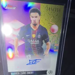 Topps Finest UEFA Club Competitions 2025/26 Zaire-Emery PSG BA-WZ Auto /250 - Image 1