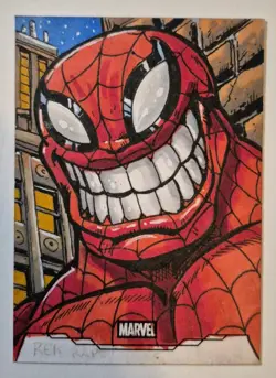 2026 Topps Chrome Marvel Rek Rap Sketch Card 1/1 Black Foil Chris Meeks! - Image 1