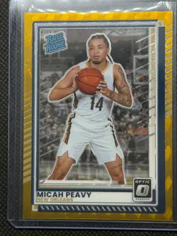Micah Peavy 2025-26 Panini Donruss Optic /6 FOTL Gold Rated Rookie RC #27 - Image 1