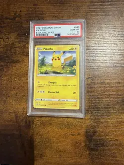 Pikachu 049/203 Evolving Skies SWSH07 PSA 10 English Regular Card - Image 1