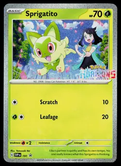 SV: Scarlet & Violet Promo Cards Sprigatito 191 NM - Image 1