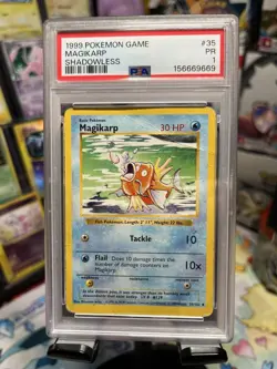 Magikarp Shadowless 1999 Base Set Card 35/102 PSA 1 - Image 1