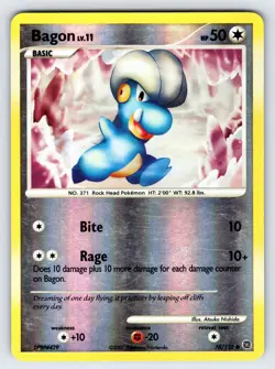 Bagon 76/132 2007 D&P Secret Wonders Pokemon Card TCG Reverse Holo Common - Lp - Image 1