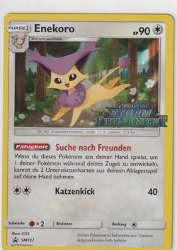 Pokemon Karte Trading Card Promo Nr. SM132 Enekoro Holo deutsch - Image 1
