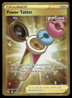 Pokemon Cards Power Tablet 281/264 Fusion Strike Secret Rare DMG *INDENTS* - Image 1