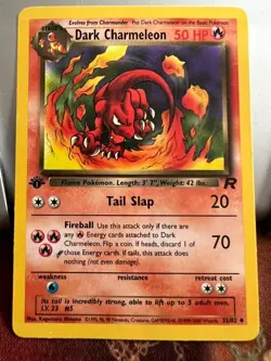 POKEMON 1ST EDITION ROCKET DARK CHARMELEON NON HOLO MINT CARD - Image 1