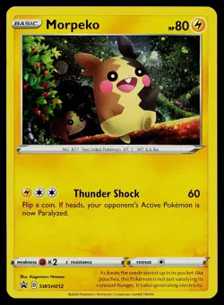 Pokemon Card Sword & Shield Promo Morpeko SWSH012 Holo - Image 1