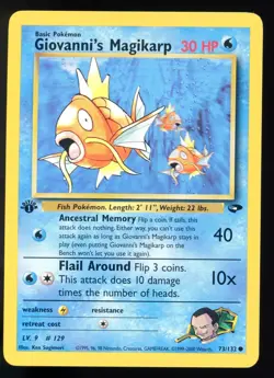 Giovanni's Magikarp Gym Challenge 73/132 1st Edition Common Pokemon Card WOTC M3 - Image 1