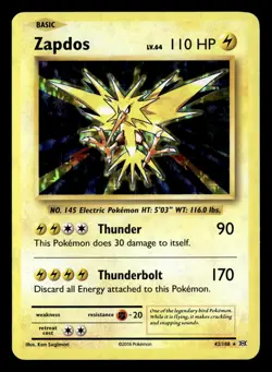 Zapdos 42/108 Rare Holo Evolutions Pokemon Card - Image 2