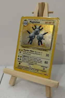 Magneton 9/102 Base Set Holo Rare Pokemon Card 1999 WOTC Vintage HP - Image 1