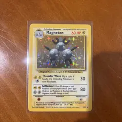 Magneton 9/102 Base Set Holo Rare Near Mint Pokemon Card NM WOTC 1999 - Image 1