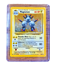 Magneton Holo Rare 9/102 Base Set 1999 WOTC Pokemon Card (MP) + 2 Free Cards - Image 3