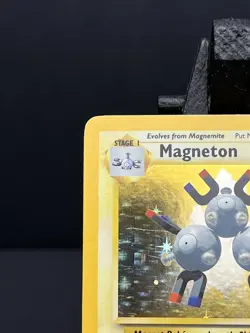 Pokemon Magneton Card 9/102 Base Set Holo Rare Vintage 1999 WOTC MP - Image 2