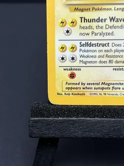 Pokemon Magneton Card 9/102 Base Set Holo Rare Vintage 1999 WOTC MP - Image 4