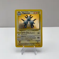 Pokemon Magneton Card 9/102 Base Set Holo Rare Vintage 1999 WOTC - Image 1