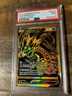 POKEMON 2021 Shining Fates Full Art ETERNATUS V SWSH #SV121 PSA 9 Mint RARE 2 - Image 1