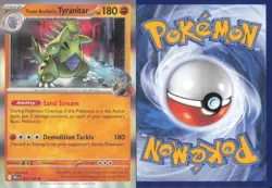 TEAM ROCKET'S TYRANITAR 096/182 RARE DESTINED RIVALS POKEMON HOLO NEAR MINT - Image 3