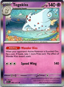 Togekiss 082/217 Rare Ascended Heroes Pokemon Holo Near Mint - Image 1