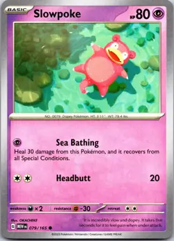 Slowpoke 079/165 Common 151 Pokemon Near Mint - Image 1