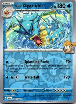 Misty's Gyarados 049/182 Rare Destined Rivals Pokemon Reverse Holo Near Mint - Image 1
