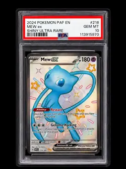 Pokemon TCG Mew ex SV: Paldean Fates Holo Eng 216/091 PSA 10 2024 Shiny - Image 1