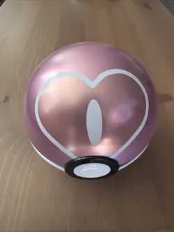 Rare Pokemon Love ball Pink Heart Pokeball Poke Ball Tin J21 EMPTY a - Image 1