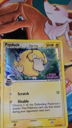 Pokemon Psyduck Delta Species 81/110 Holon Phantoms Reverse Holo (Stamped) MP - Image 2