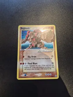 POKEMON REGIROCK GOLD STAR 🌟 EX LEGEND MAKER 91/92 ENG EXC NO SHINING CHARIZARD - Image 1
