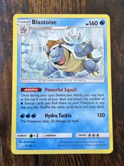 Blastoise 25/181 Rare Team Up Pokemon Near Mint Non Holo Rare - Image 1
