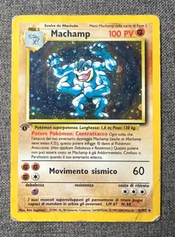 Pokemon TCG - Machamp - 1st Edition - ITA - Holo - Fair Condition - Image 1