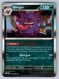 Gengar 050/088 Rare Perfect Order Pokemon Holo Lightly Played - Image 1