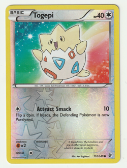 Togepi Reverse Holo 110/149 MP Pokemon TCG Boundaries Crossed - Image 1