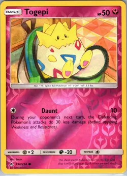 Togepi 136/214 Common Unbroken Bonds Pokemon Reverse Holo Near Mint - Image 1