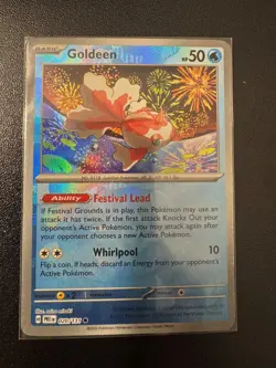 Pokemon TCG Goldeen Prismatic Evolutions Masterball Holo Card 020/131 S&V - Image 1
