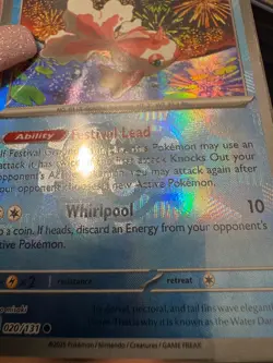 Pokemon TCG Goldeen Prismatic Evolutions Masterball Holo Card 020/131 S&V - Image 2