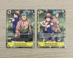 One Piece TCG Monkey.D.Luffy Op10-111 & Roronoa Zoro Op10-113 Set Sail NM - Image 1