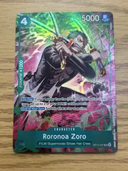 Roronoa Zoro (OP13-037) TR Treasure Rare Adventure on Kami's Island (OP15-EB04) - Image 1