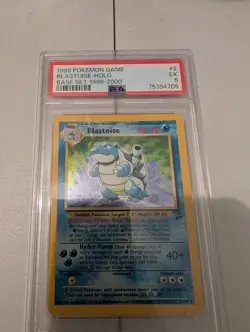 Pokemon 2000 Base Set 2 Blastoise Holo Psa 5. PSA ERROR, label says base set 1 - Image 2