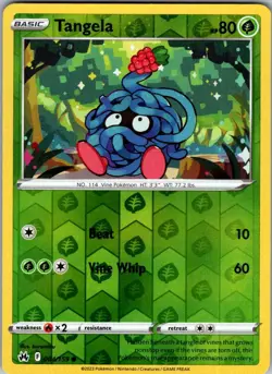 Tangela 004/159 Crown Zenith Reverse Holo Near Mint Pokemon - Image 1
