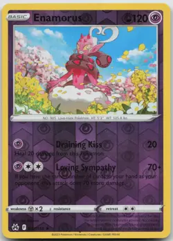 Enamorus 067/159 Rare Crown Zenith Pokemon Reverse Holo NM/M - Image 1