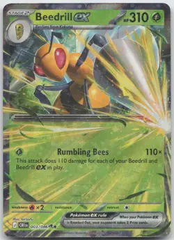 Beedrill ex 003/086 Double Rare Chaos Rising Pokemon Holo NM/M - Image 1