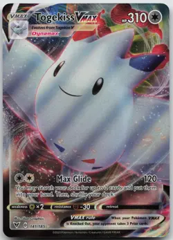 Togekiss VMAX 141/185 Holo VMAX Rare Vivid Voltage Pokemon Holo NM/M - Image 1