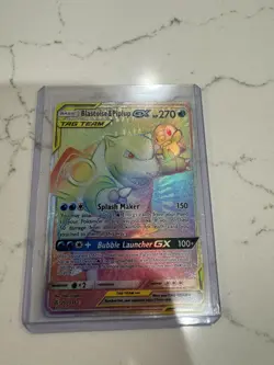 Pokemon GX Tag Team Rainbow Cosmic Eclipse Blastoise and Piplup 253/236 - Image 1