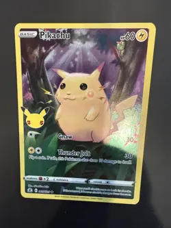 Pokemon Pikachu Full Art Holo Card 05/25 25th Anniversary Celebrations - Image 5