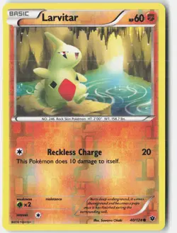 Larvitar 40/124 Common Fates Collide Pokemon Reverse Holo Near Mint - Image 1