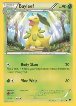 BAYLEEF 2/122 UNCOMMON BREAKPOINT POKEMON NEAR MINT - Image 1
