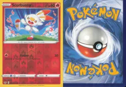 SCORBUNNY 030/202 COMMON SWORD & SHIELD POKEMON REVERSE HOLO NEAR MINT - Image 3