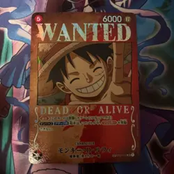 ONE PIECE Card Monkey D. Luffy ST01-012 SR SP Wanted Pillars of Strength JP Good - Image 1