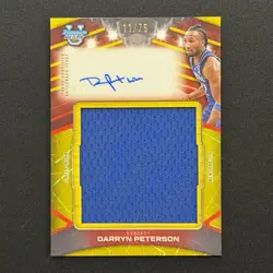 Darryn Peterson Yellow AUTO /75 - 2025-26 Bowman U Best 1st Jumbo Relic #11/75 - Image 1